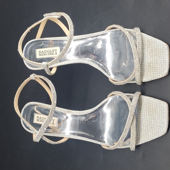 Badgley Mischka Unity Wedge Wedding Bridal Party Sandal Size 12 - Picture 1 of 13